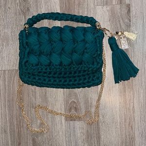 macrame style braided purse